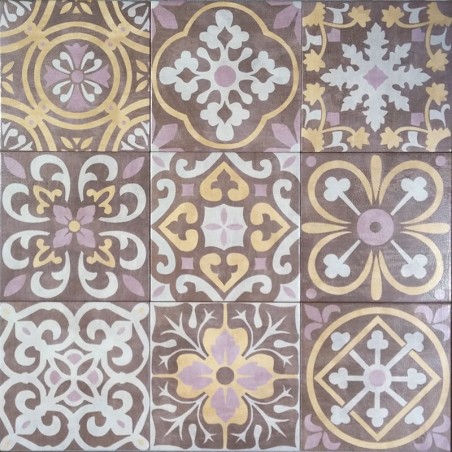 PATCHWORK HIDRAULICO 20X20 BASTIDE CHOCOLATE