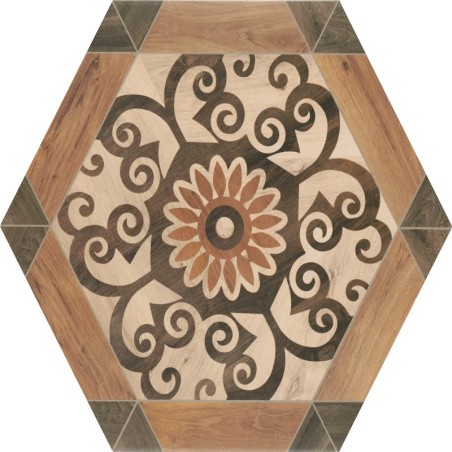 EXAGONAL 28X32 MARQUETERIA DECOR