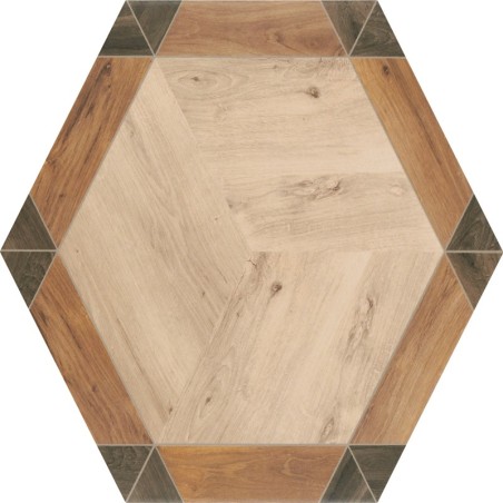 BASE EXAGONAL 28X32 MARQUETERIA 